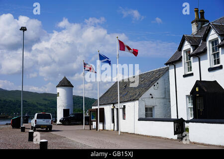 Corpach Meer Loch Büros zu Beginn der Caledonian Canal, Corpach, Fort William, Schottland, UK. Stockfoto