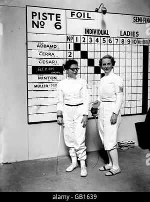 Olympischen Spiele in London 1948 - Fechten - Wembley - Palace of Engineering Stockfoto