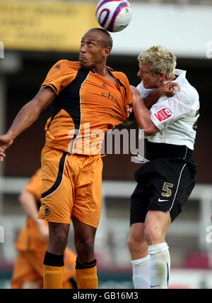 Fußball - freundlich - Hereford United gegen Wolverhampton Wanderers - Edgar Street Athletic Boden Stockfoto