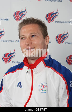 Paralympics GB 2008 Photocall - Birmingham National Indoor Arena. Lee Greatbatch, Fußball Stockfoto