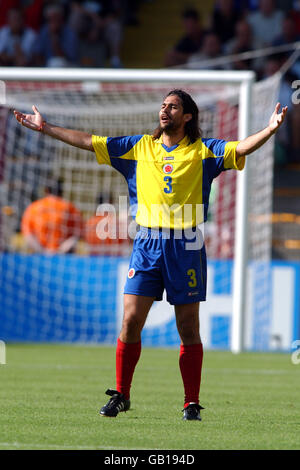 Fußball – FIFA-Konföderationen-Pokal – Play-off auf dem dritten Platz – Kolumbien – Türkei. Der kolumbianische Mario Yepes lässt seine Emotionen deutlich werden Stockfoto