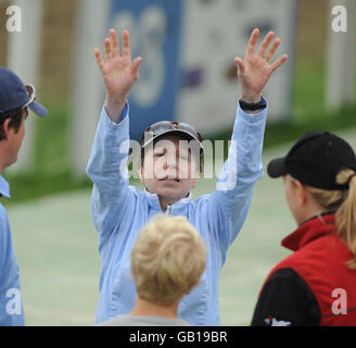 The Princess Royal beim Festival of British Eventing im Gatcombe Park, dem Zuhause der Prinzessin in Gloucestershire. Stockfoto