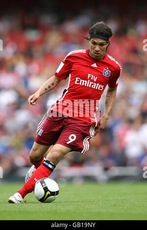 Fußball - der Emirates Cup - Hamburg / Juventus - Emirates Stadium. Paolo Guerrero, Hamburg Stockfoto