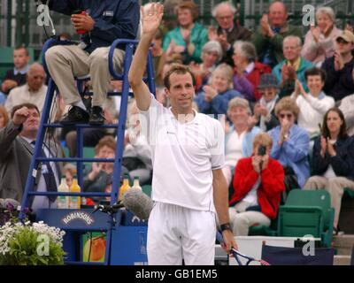 Tennis - die Samsung Nottingham Open 2003 - Greg Rusedski V Olivier Rochus Stockfoto