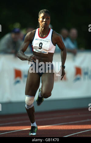 Leichtathletik - Europacup Kombinierte Veranstaltungen - Erste Liga. Denise Lewis läuft im 200-m-Lauf Stockfoto