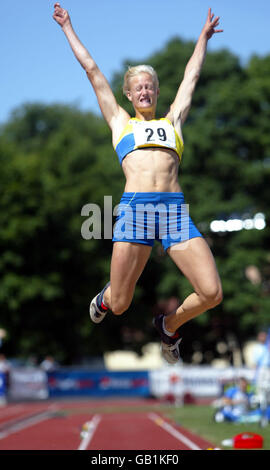 Leichtathletik - Europacup Kombinierte Veranstaltungen - Erste Liga. Schwedens Karoline Kluft beim Frauen-Weitsprung Stockfoto