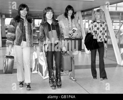 Britische Popmusik - Sweet - Flughafen Heathrow - London - 1973 Stockfoto