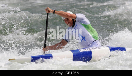 Der britische David Florence beim Halbfinale der Canoe Single (C1) im SY Rowing-Canoeing Park, Peking, China. Stockfoto