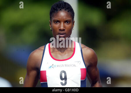 Leichtathletik - European Cup Combined Events - First League - Heptathlon der Frauen. Die britische Denise Lewis vor dem 200-m-Lauf Stockfoto