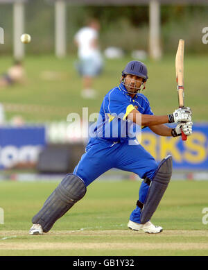 Cricket - NatWest Pro40 - Division Two - Derbyshire / Essex - The County Ground. Essex's Ravi Bopara schlägt zu Stockfoto