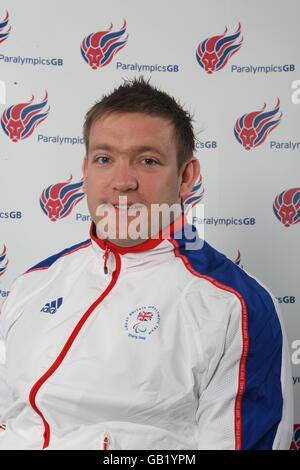 Paralympics GB 2008 Photocall - Birmingham National Indoor Arena. Daniel Greaves, Leichtathletik Stockfoto