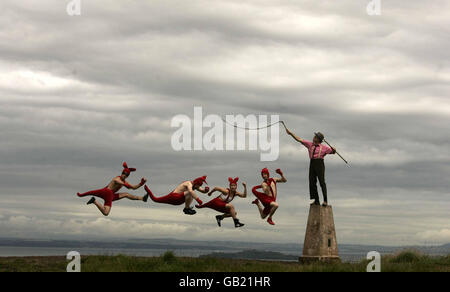 Circus Oz führen in Edinburgh Stockfoto