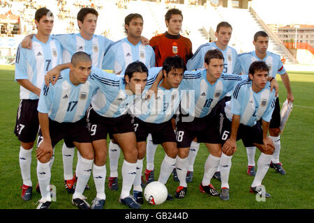 Fußball - Toulon Under 21 Turnier - England gegen Argentinien. Argentinische Teamgruppe Stockfoto