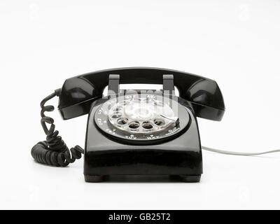 Alte schwarze Telefon Stockfoto