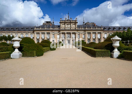 Palacio De La Granja de San Ildefonso, Segovia, Spanien. Stockfoto