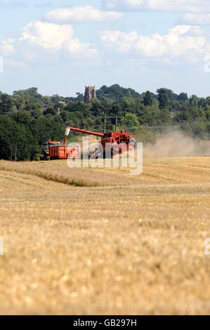 Bauernhof Lager Mähdrescher Stockfoto