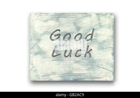 Vintage Hipster motivierenden Satz Hinweis, viel Glück Zeichen. Stockfoto