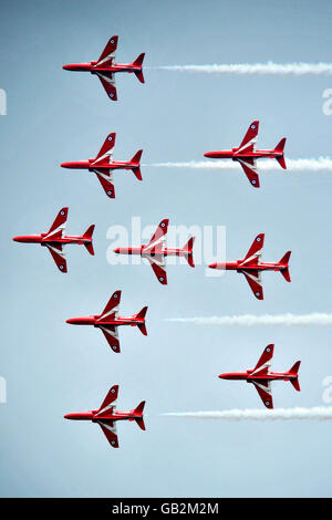 Rote Pfeile - Bristol Balloon Fiesta Stockfoto