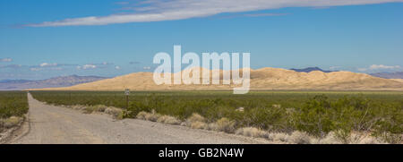 Panorama von Kelso Sanddünen in der Mojave National Preserve, USA Stockfoto