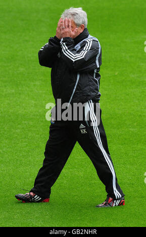 Newcastles Manager Kevin Keegan bei einem Tag der offenen Tür im St James' Park, Newcastle. Stockfoto