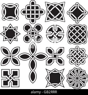 Sammlung von Celtic Knot Designs im Vektorformat Stock Vektor