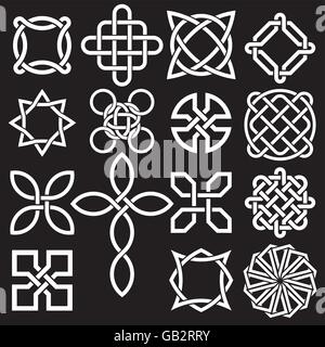 Sammlung von Celtic Knot Designs im Vektorformat Stock Vektor