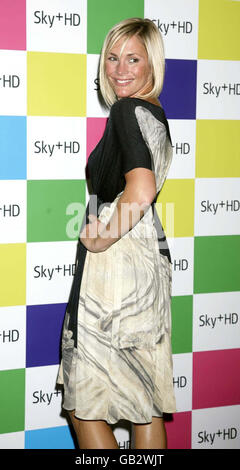 Jenni Falconer kommt zur Sky+ HD Designer Box Collection Launch Party im Il Bottaccio im Zentrum von London. Stockfoto