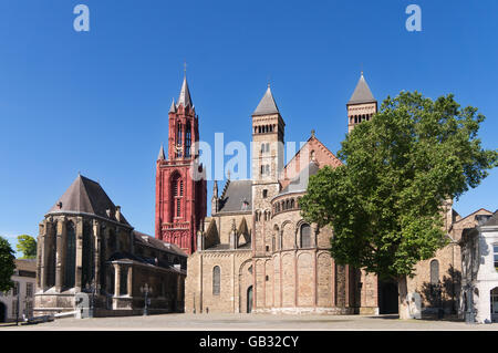 Basilika St. Servatius und St. Johann Kirche, Het Vrijthof, Maastricht, Holland, Europa Stockfoto