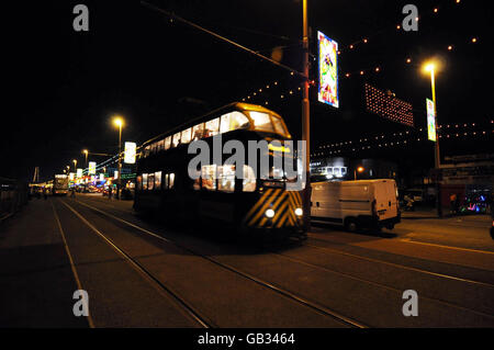 Blackpool Illuminations nach der Einschaltzeremonie. Stockfoto