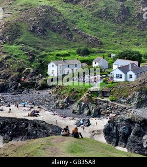 Kynance Cove auf der Lizard Halbinsel Cornwall England UK Stockfoto