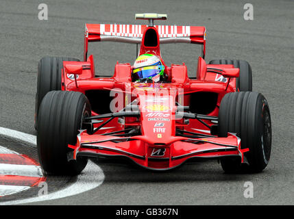 Motorsport - Formel-1-Training - Spa Francorchamps. Ferrari's Felipe Massa aus Brasilien während der ersten Trainingsveranstaltung des Formula1 ING Belgian Grand Prix in Spa Francorchamps, Belgien. Stockfoto