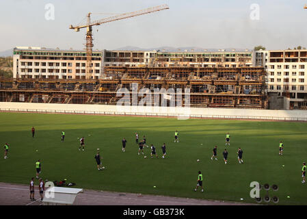 Fußball - Wm-Qualifikation - Schottland Trainingseinheit - Skopje City Stadium. Eine allgemeine Ansicht des schottischen Teams während der Trainingseinheit im Skopje City Stadium, Mazedonien. Stockfoto