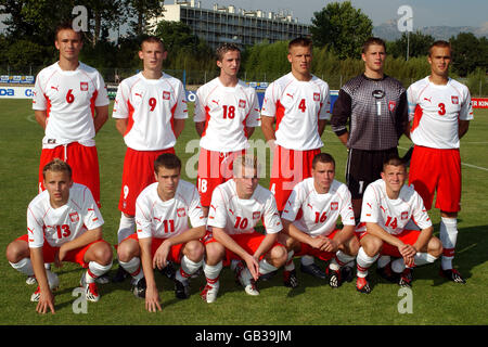 Fußball - Turnier Toulon unter 21 - Mexiko gegen Polen. Polen Team Group Stockfoto