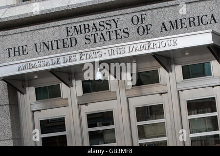 Die Botschaft der Vereinigten Staaten von Amerika in Ottawa, Ontario, am 4. Juli 2016. Stockfoto