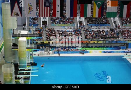 Gesamtansicht des Nationalen Aquatikzentrums der Olympischen Spiele 2008 in Peking, China. Stockfoto