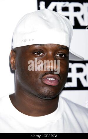 Kerrang Awards 2008 - London. Lethal Bizzle kommt zu den Kerrang Awards in der Londoner Brauerei an. Stockfoto