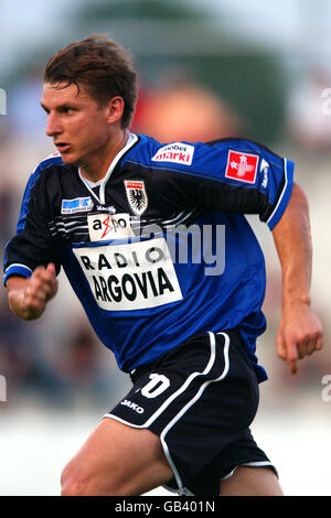 Fußball - Swiss Ambassadoren Cup - FC Aarau gegen FC Thun. Marek Cjitko, FC Aarau Stockfoto