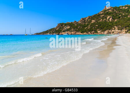 Schöner Strand Roccapina, Korsika, Frankreich Stockfoto
