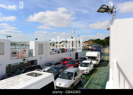 Überfahrt auf der Fähre Sandbänke von Bournemouth nach Swanage, Dorset, UK. Stockfoto