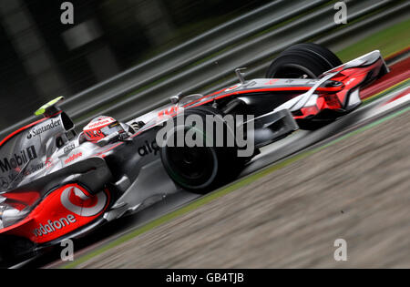 Vodafone McLaren Fahrer Heikki Kovalainen während des Qualifyings in Monza, Italien. Stockfoto