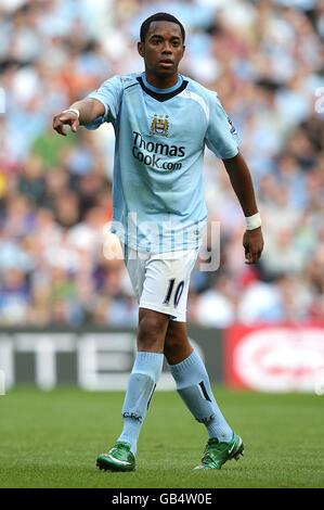 Fußball - Barclays Premier League - Manchester City gegen Chelsea - City of Manchester Stadium. De Souza Robino, Manchester City Stockfoto