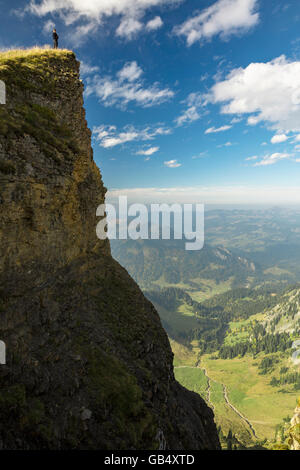 Wanderer am Diedamskopf, Vorarlberg, Österreich Stockfoto
