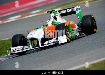 Adrian Sutil, Deutschland, fahren seinen Force India-Mercedes VJM04, Motorsport, Formel1 Tests am Circuit de Catalunya in Stockfoto