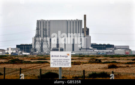 EDF gibt Übernahmevertrag bekannt. Eine allgemeine Ansicht des Kernkraftwerk Dungeness B in Dungeness, Kent. Stockfoto