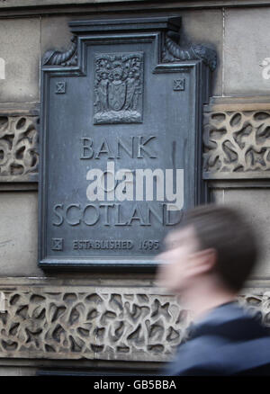 Mögliche Fusion zwischen Lloyds TSB und HBOS. Eine allgemeine Ansicht des Hauptquartiers der Halifax Bank of Scotland (HBOS) in Edinburgh. Stockfoto