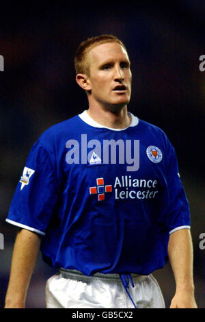 Fußball - FA Barclaycard Premiership - Leicester City / Leeds United. John Curtis, Leicester City Stockfoto