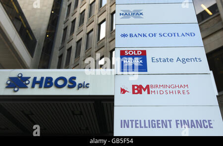 Wirtschaftskrise. Das HBOS-Gebäude in Halifax. Stockfoto