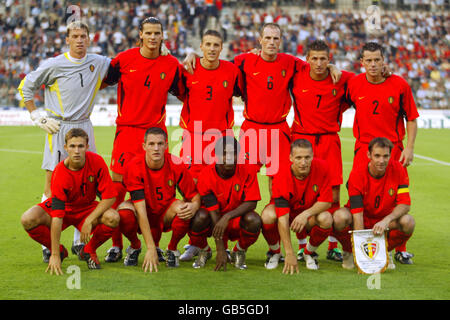 Fußball - International freundlich - Belgien V Holland. Belgische Mannschaftsgruppe Stockfoto