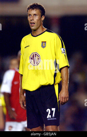 Fußball - FA Barclaycard Premiership - Arsenal / Aston Villa. Ronny Johnsen, Aston Villa Stockfoto