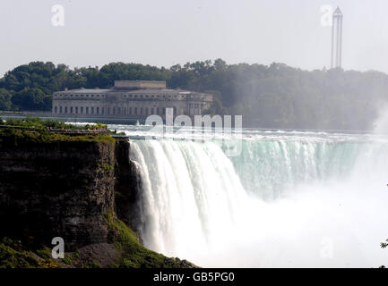 Niagarafälle. Die Horseshoe Falls, Teil der Niagarafälle in Ontario, Kanada. Stockfoto